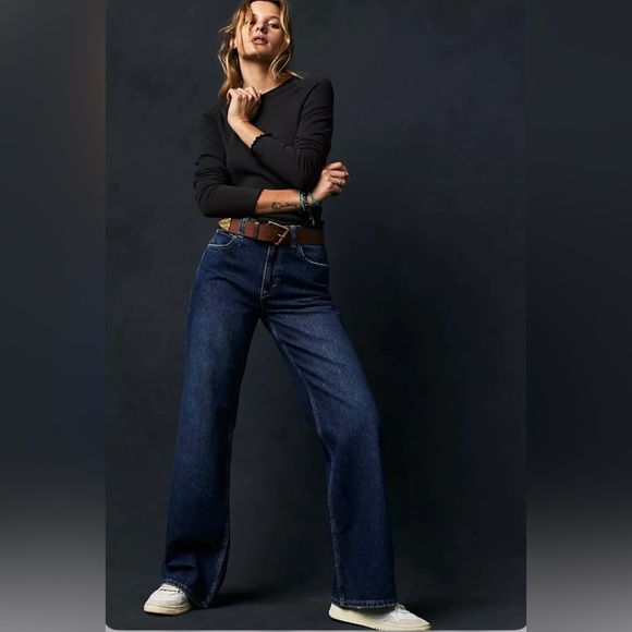 Free People We The Free Tinsley Baggy High Rise Jeans - Picture 2 of 3